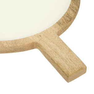 Assiette de présentation Inaya blanc chaud et manguier