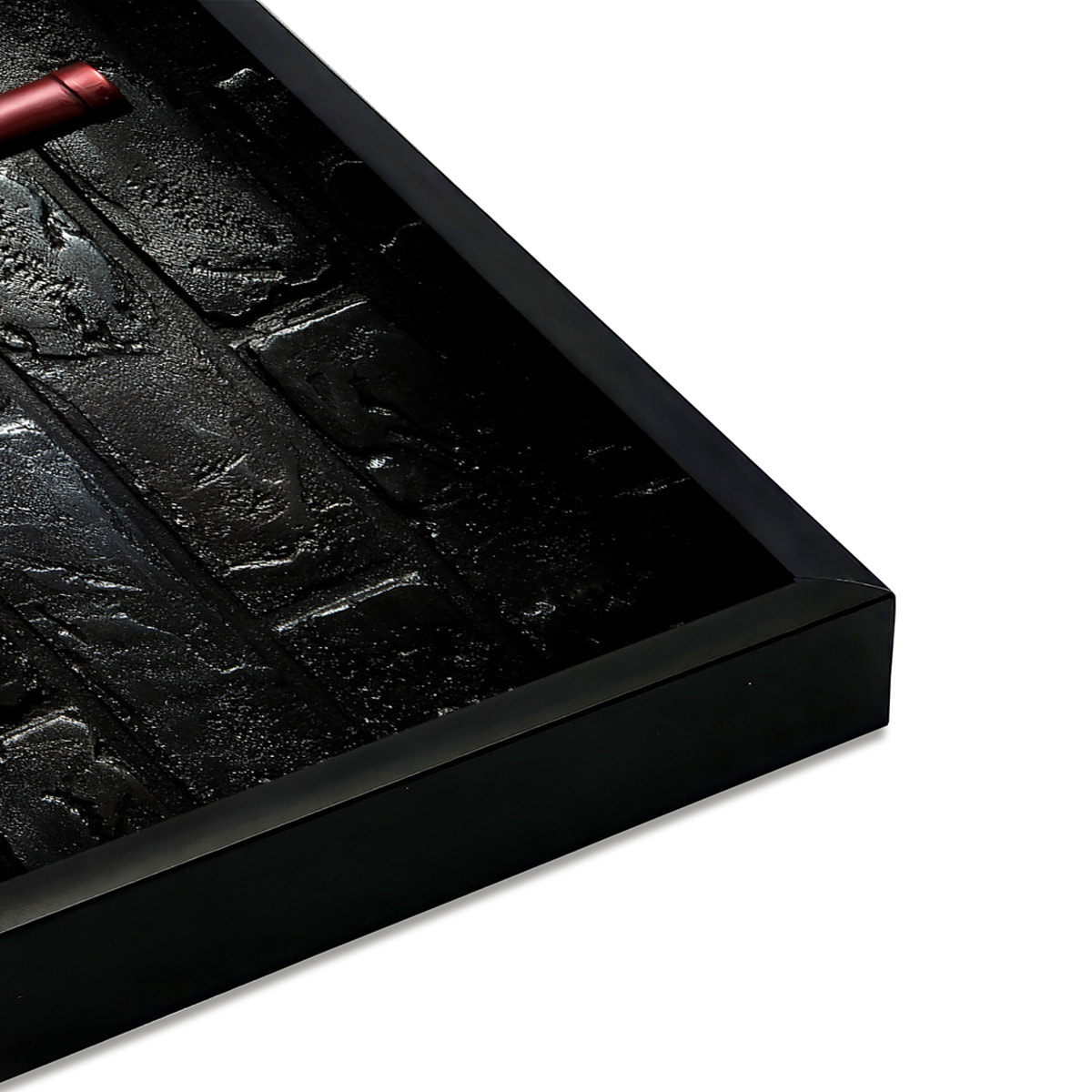 Affiche encadrée bouteille de vin rouge Affiche + cadre en métal - Noir