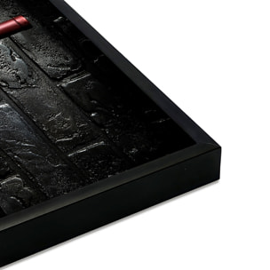 Affiche encadrée bouteille de vin rouge Affiche + cadre en métal - Noir