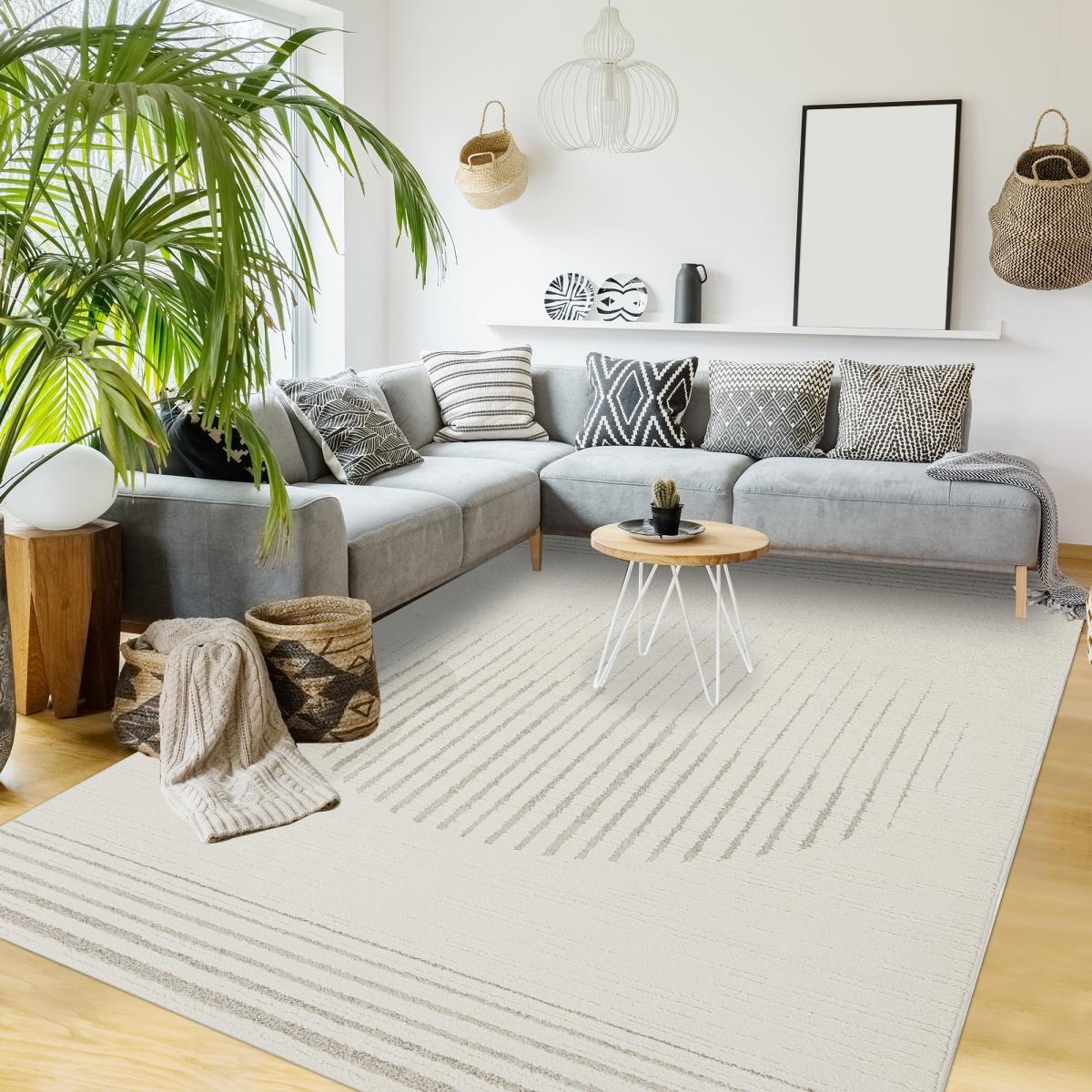 Tapis salon HULA Tapis soyeux en relief