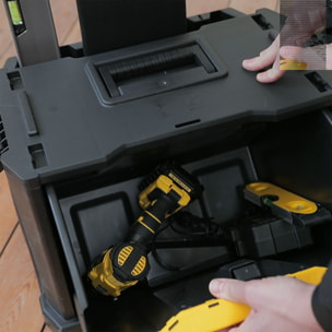 Servante modulaire d'atelier 3 en 1 avec bac profond pour electroportatif