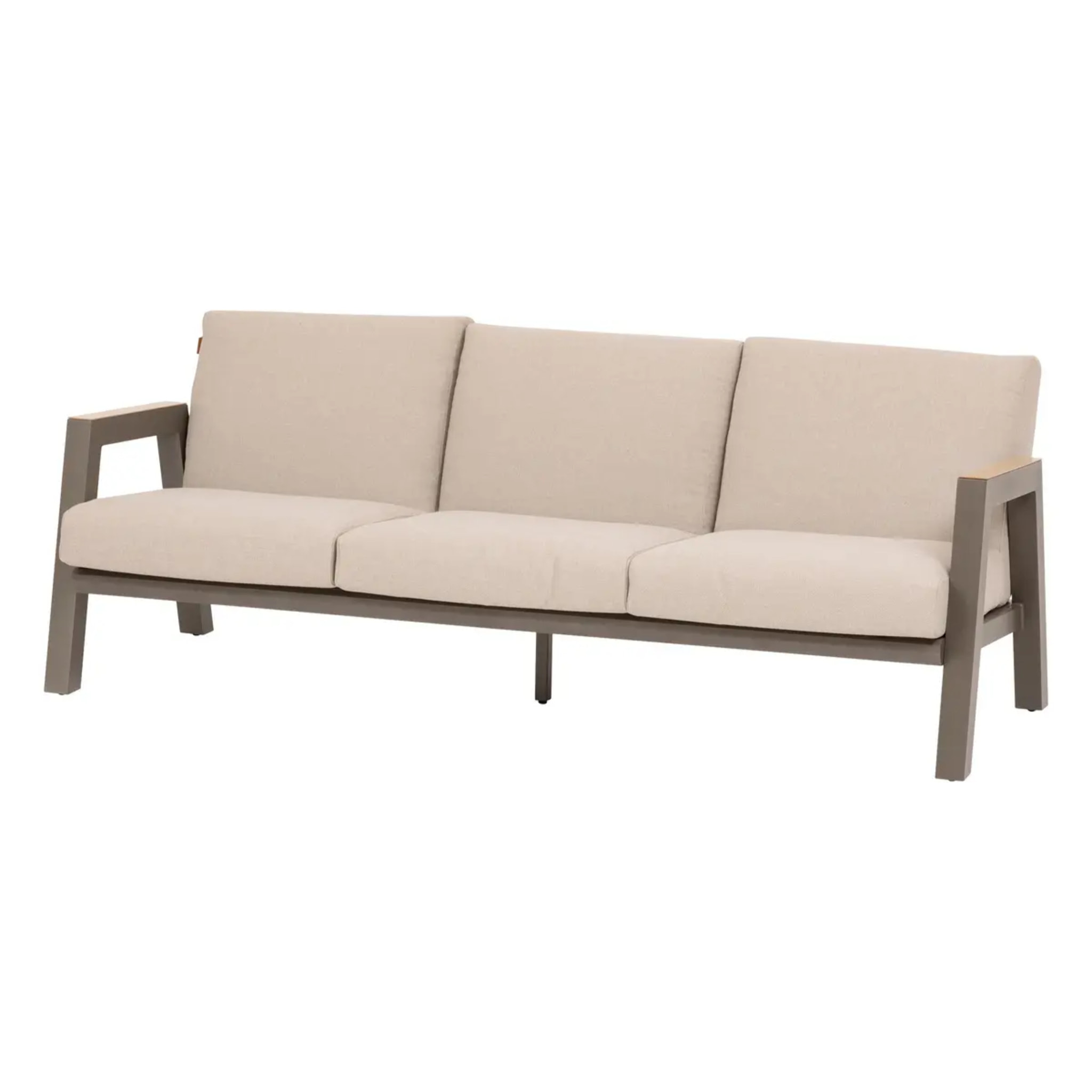 Salon de jardin "Axiome" 5 places praline en acier traité en epoxy