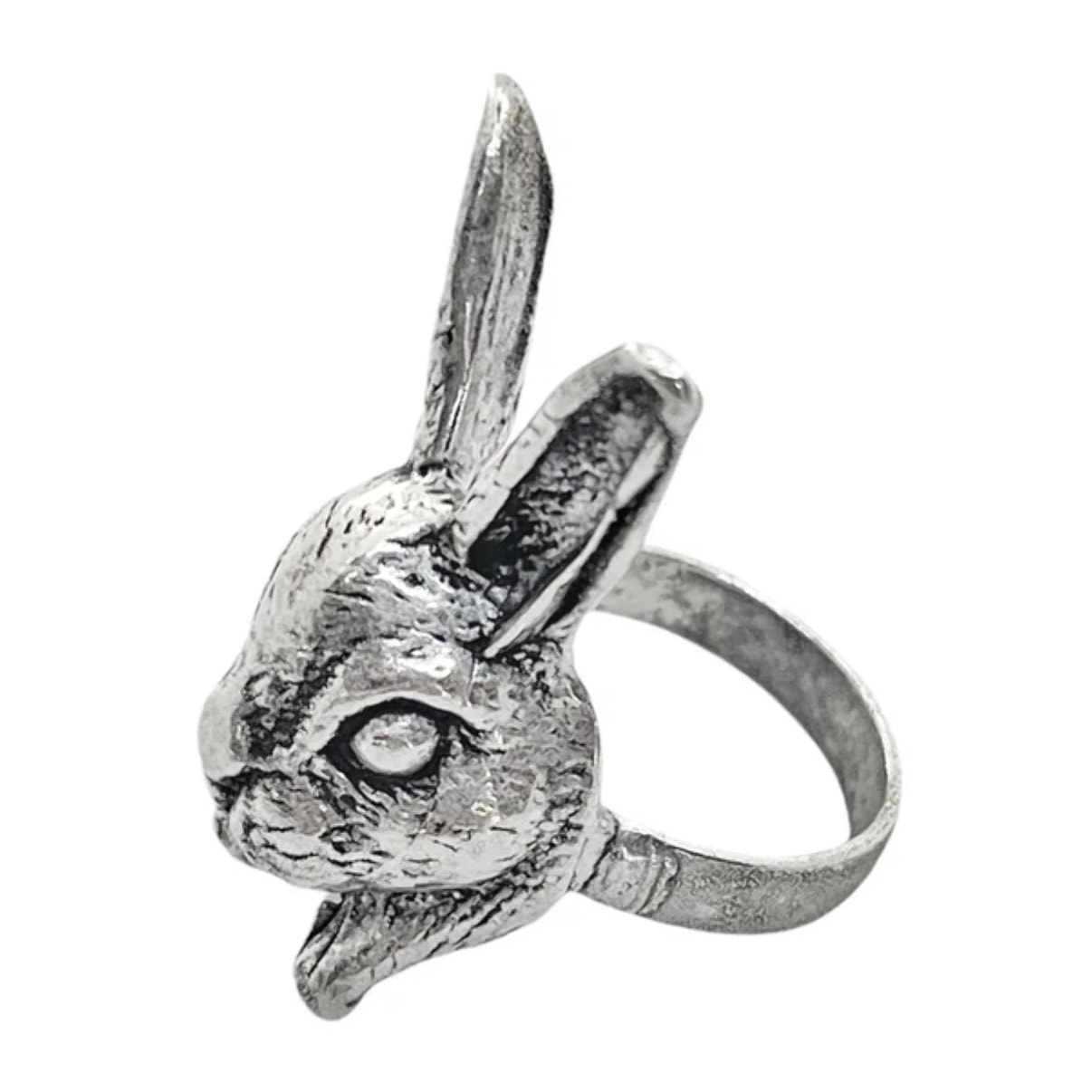 Anillo conejo en plata 7 micras envejecido. Talla 15
