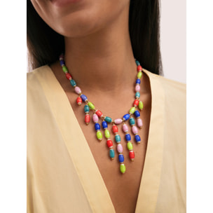 Collar Sahara Color Acero Baño Oro