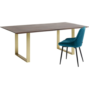 Table Symphony noyer laiton Kare Design