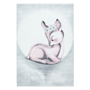 BAMBI - Tapis enfants à motif biche rose