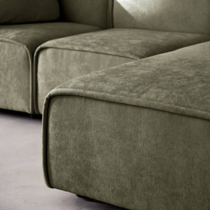 Canapé d'angle droit 3 places tissu LESTER