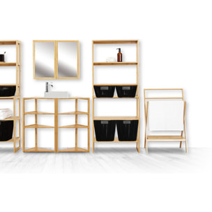 Étagère 2 niveaux 20cm Bambou Lab'n modul