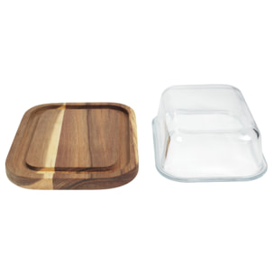 Beurrier Verre Acacia  19x14cm A1/m12