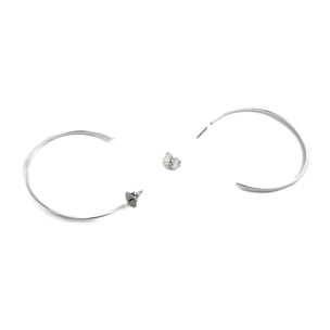 Pendientes Lux by Lux acabados en Rodio