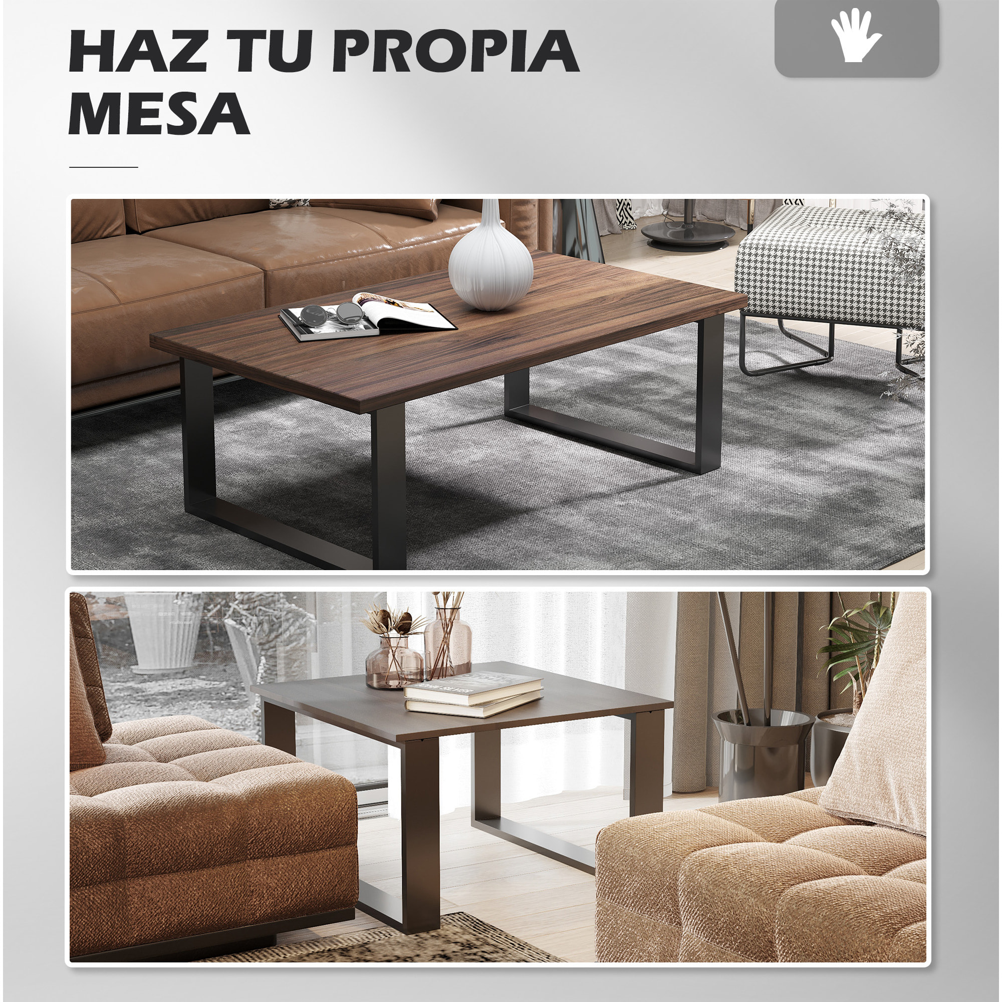Juego de 2 Patas de Mesa de Acero 70x41 cm Patas Rectangulares de Mesa para Muebles de Bricolaje Estilo Industrial con Tornillos y Protectores de Suelo Negro