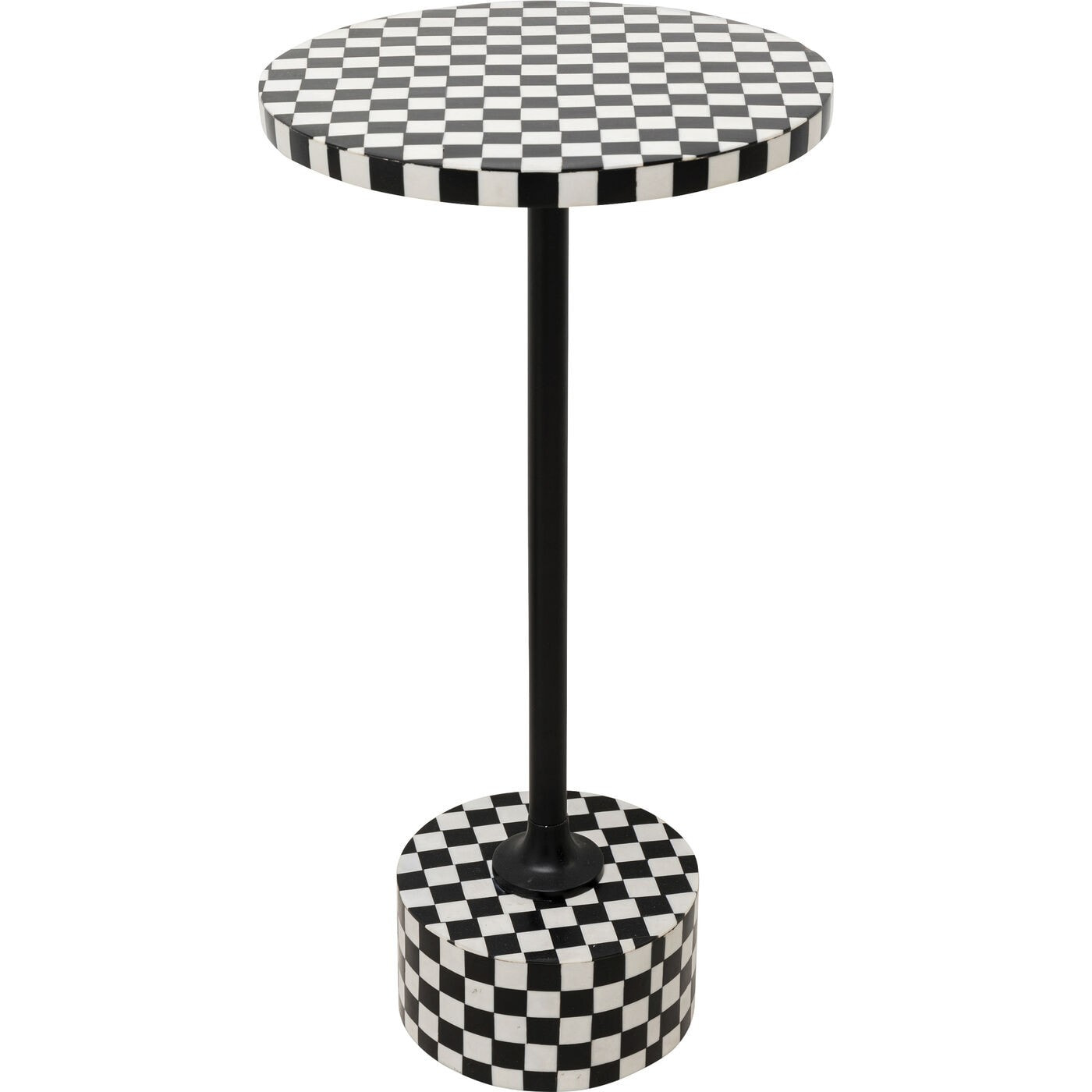 Table d'appoint Domero Chess 25cm noire et blanche Kare Design