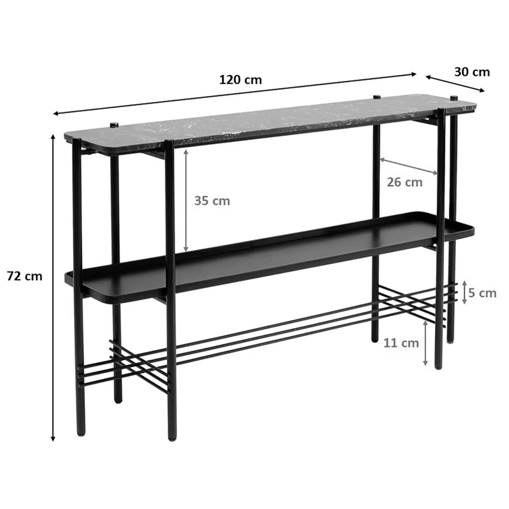 Console Bennet 120x30cm Kare Design