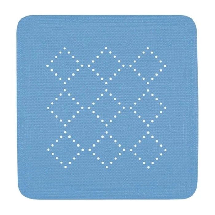 Tapis Fond de douche PVC ALASKA 55x55cm Bleu Bermuda Spirella