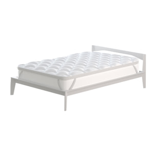 TOPPER DREAM IMBOTTITO CON ELASTICI, PIAZZA E MEZZA FRANCESE 140X195 CM