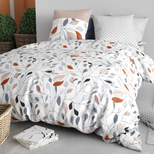 Parure housse de couette imprimé 100% coton - flolia