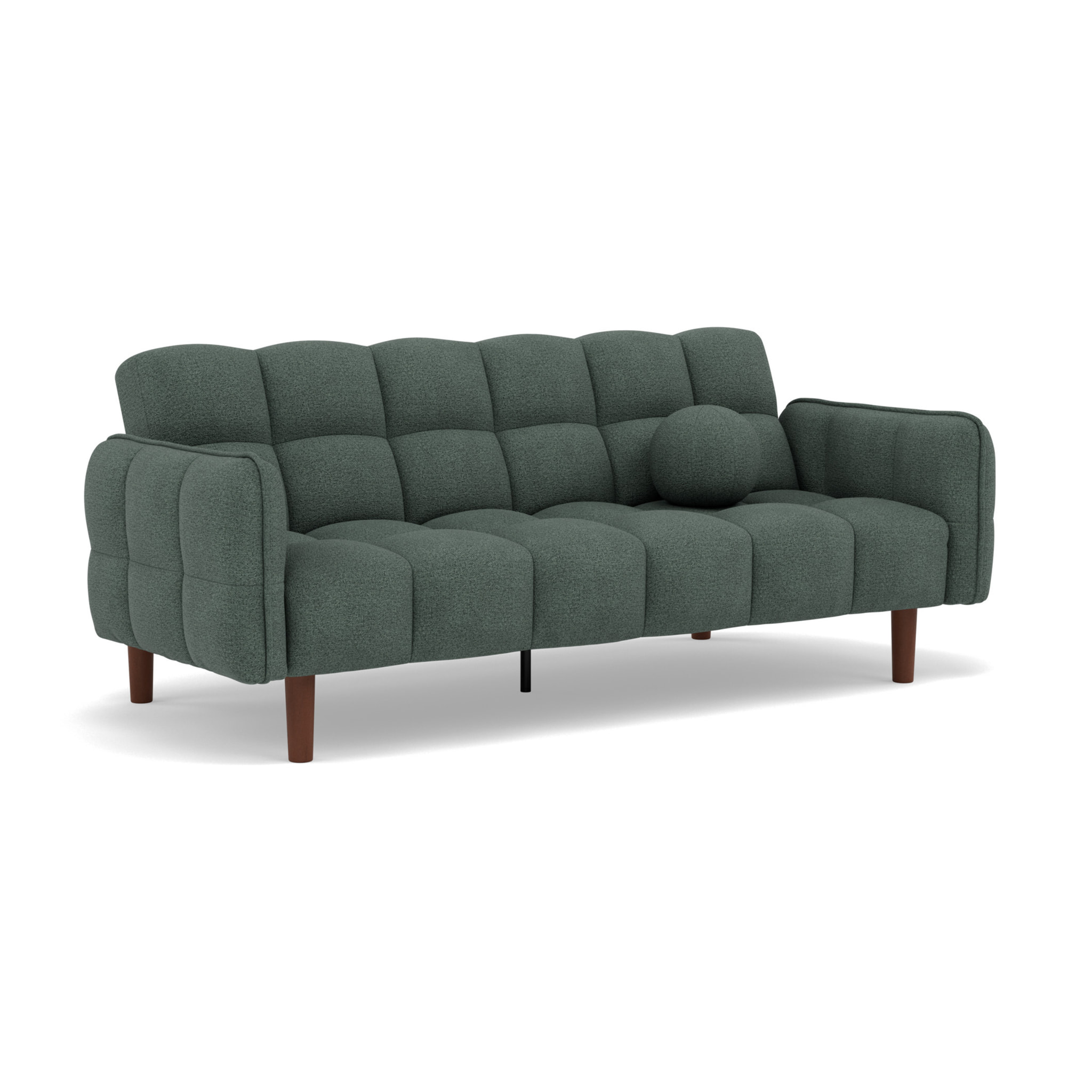 Adam - Canapé convertible clic-clac 2 places bubble en tissu texturé - Vert