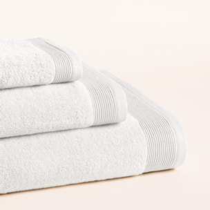 Lot de 3 serviettes Harmony White - Zero Twist - 600 grammes