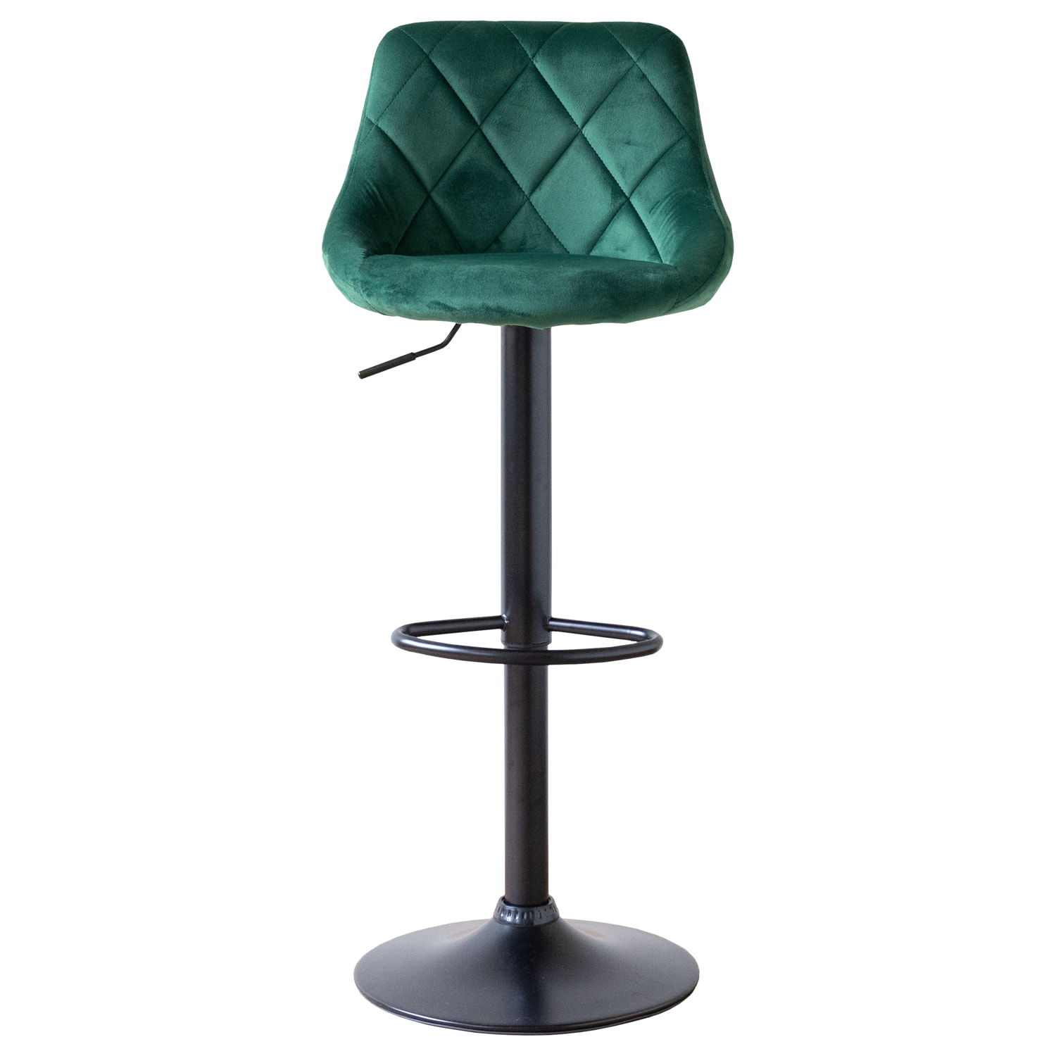 Lot de 2 tabourets de bar en velours vert ROBIN