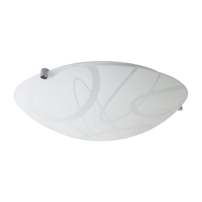 Plafoniera LED con vetro satinato