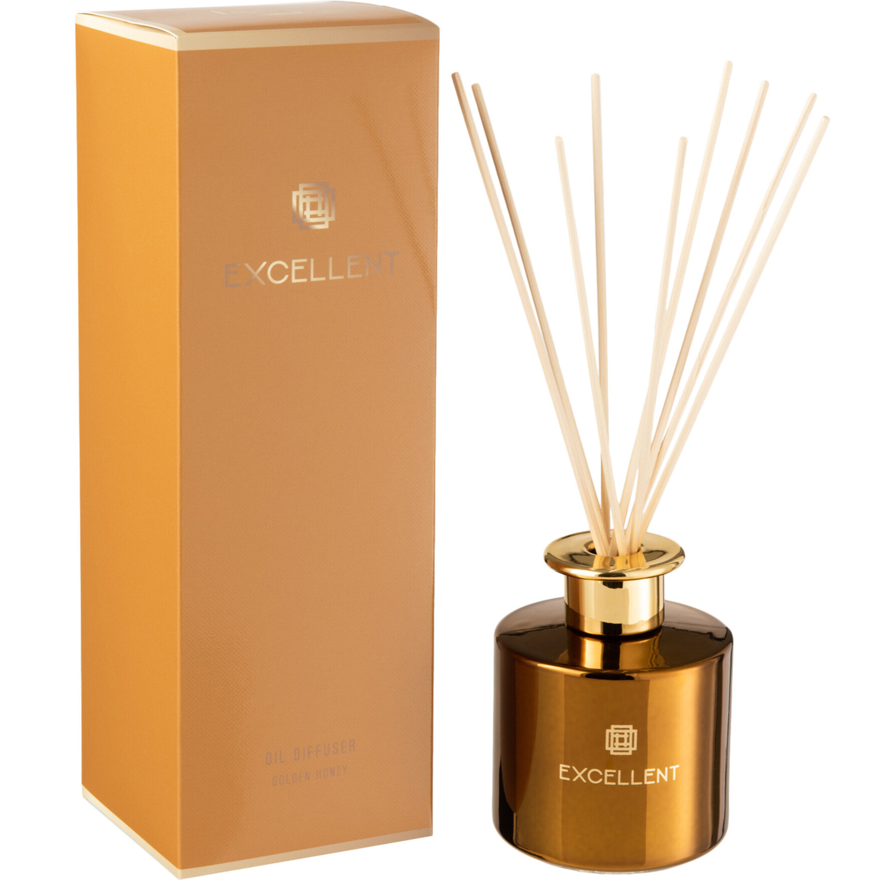 J-Line Bâtonnets parfumés Excellent - Golden Honey - verre - ocre