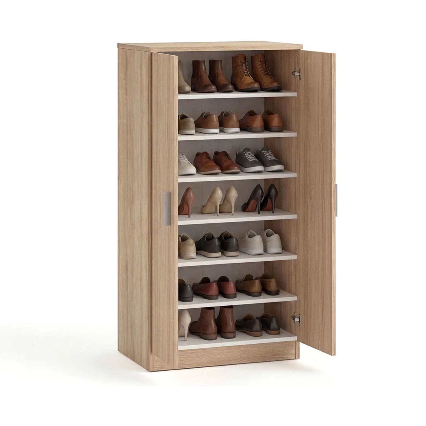 Zapatero de 2 puertas en roble canadian 55x108 cm Liam Roble Canadian