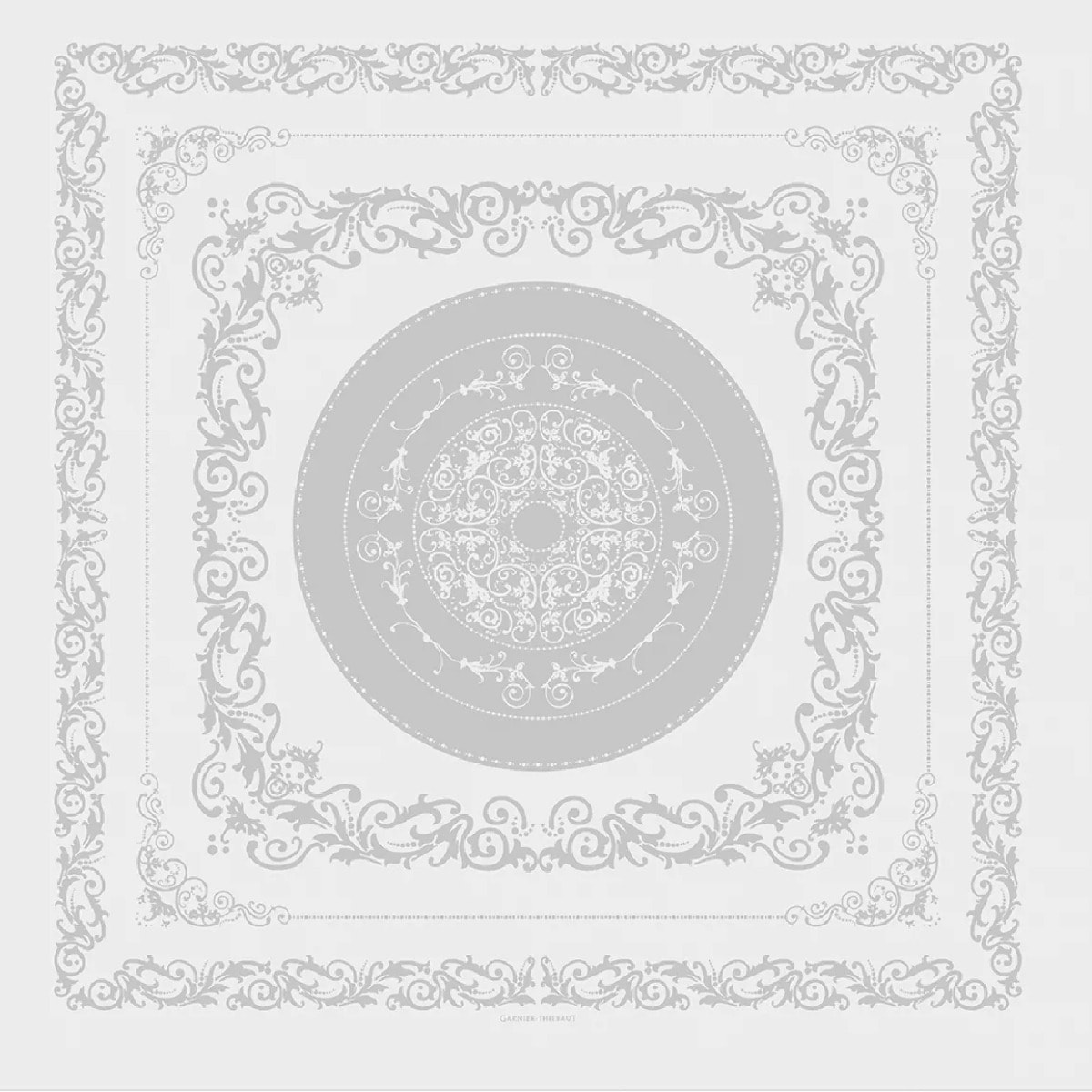 Nappe anti tache pur coton motif jacquard Comtesse blanc