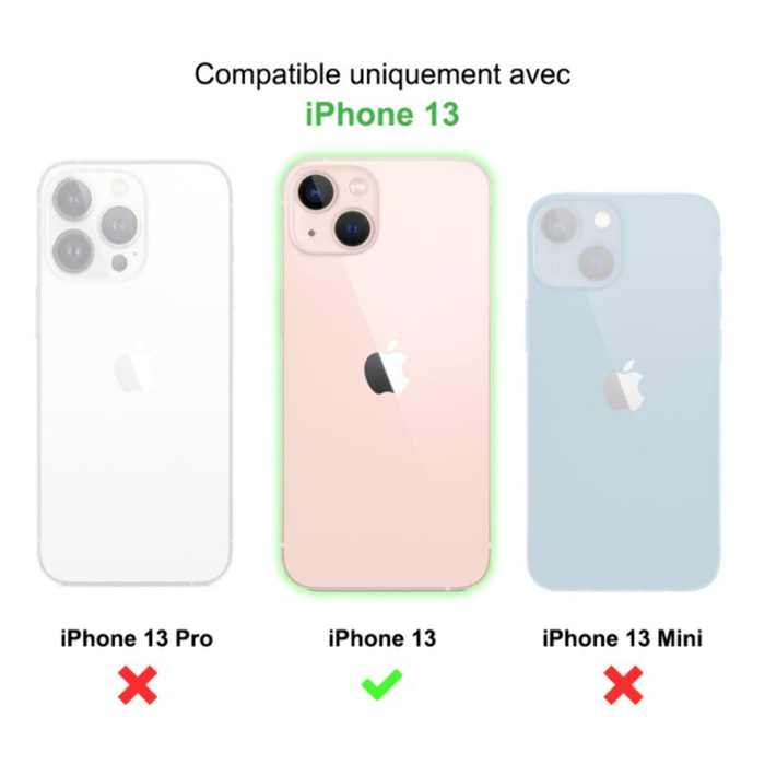 Coque iPhone 13 Silicone liquide Vert Foret + 2 Vitres en Verre trempé Protection écran Antichocs