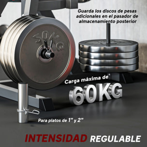 Máquina de Extensión y Curl de Piernas, Máquina de Estiramiento de Piernas Ajustable con Carga de Placas, para Entrenamiento de Cadera, Muslos y Pantorrillas, en Casa Gimnasio