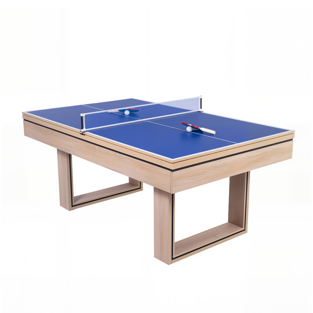 Table multi-jeux 3 en 1 billard et ping-pong en bois ARIES