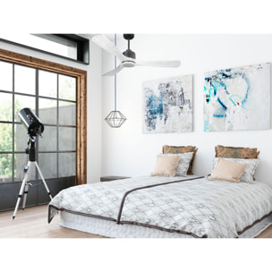 Ventilador de techo Modo Invierno/Verano Termostato Dimable Wifi Motor DC Techos Inclinados Mando a Distancia Luz tres tonos Hypersilence Memoria Vendible Shopify (AUTOMATICO) NusaD132C03LED65274 PURLINE