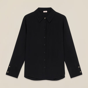 Oltre - Camisa de viscosa - Negro