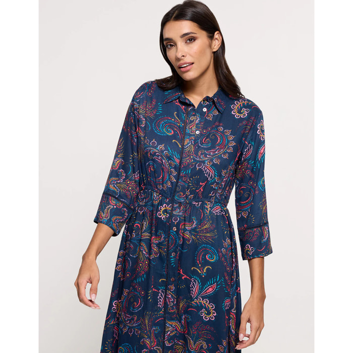 Vestido Midi Azul Marino - Hedres