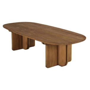 SIXTINE - Table basse 140x60cm en bois de teck recyclé