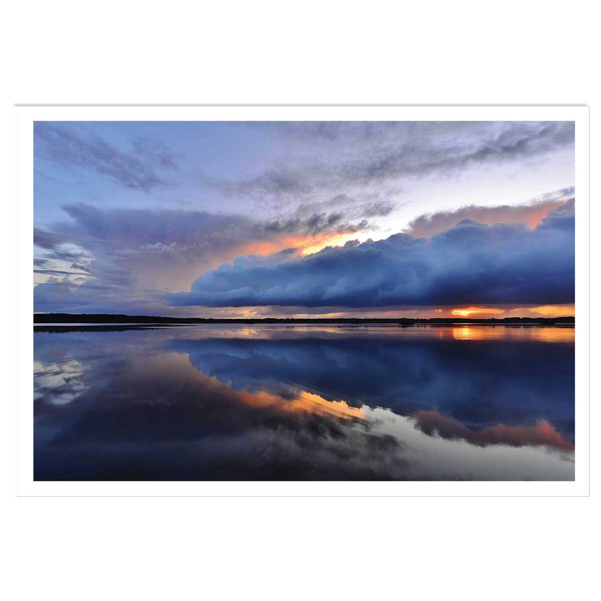 Affiche photo bleue reflets d'eau Affiche seule