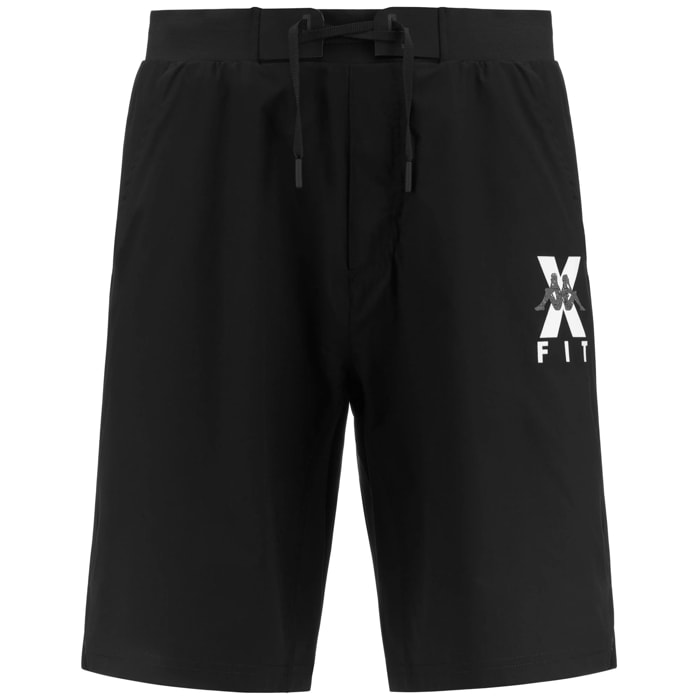 Pantaloni Corti Kappa Uomo Kombat Wkt Egameno Nero