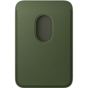 Porte-cartes APPLE MagSafe tissage fin Vert Mousse
