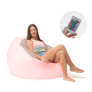 Fauteuil Gonflable avec LED Multicolore et Télécommande Chight InnovaGoods - Gris