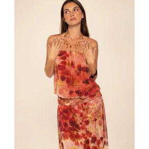 Vestido largo con escote palabra de honor
