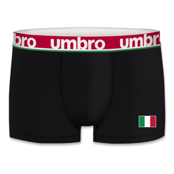 Calzoncillo boxer UMBRO Italia para hombre 100% algodón color negro