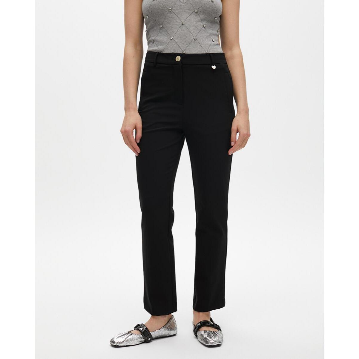 Pantaloni Basici in Tessuto Tecnico