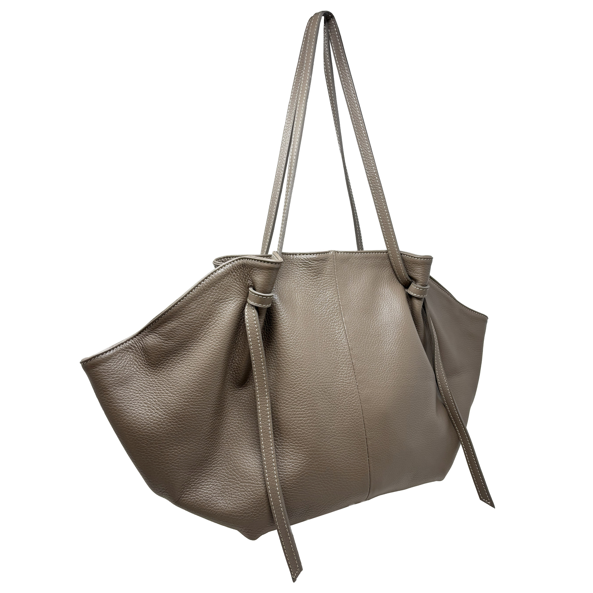 Borsa a Mano Shopper in Vera Pelle Dollaro Made in Italy