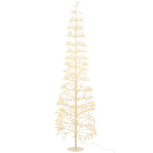 J-Line décoration Arbre - blanc chaud - acier - blanc - large - LED