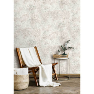 Papier peint floral silhouette rose nude