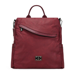 Mochila antirrobo burdeos con cremallera