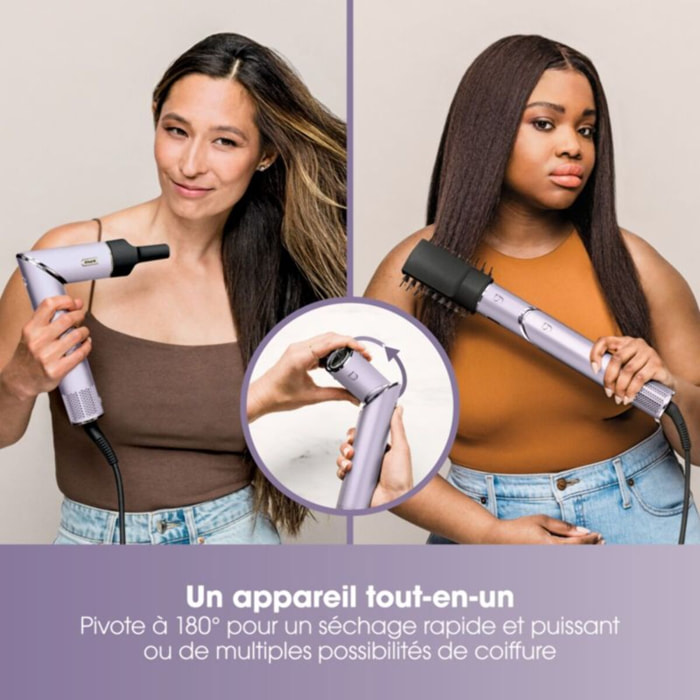 Fer multistyle SHARK Flexstyle HD466PLEU Lilas + embout anti-frisottis/pochette voyage