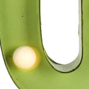 Cactus Con Luci. Altezza 24 Cm - Pezzi 1 - 12X24X4cm - Colore: Verde - Bianchi Dino - Decori Casa E Complementi