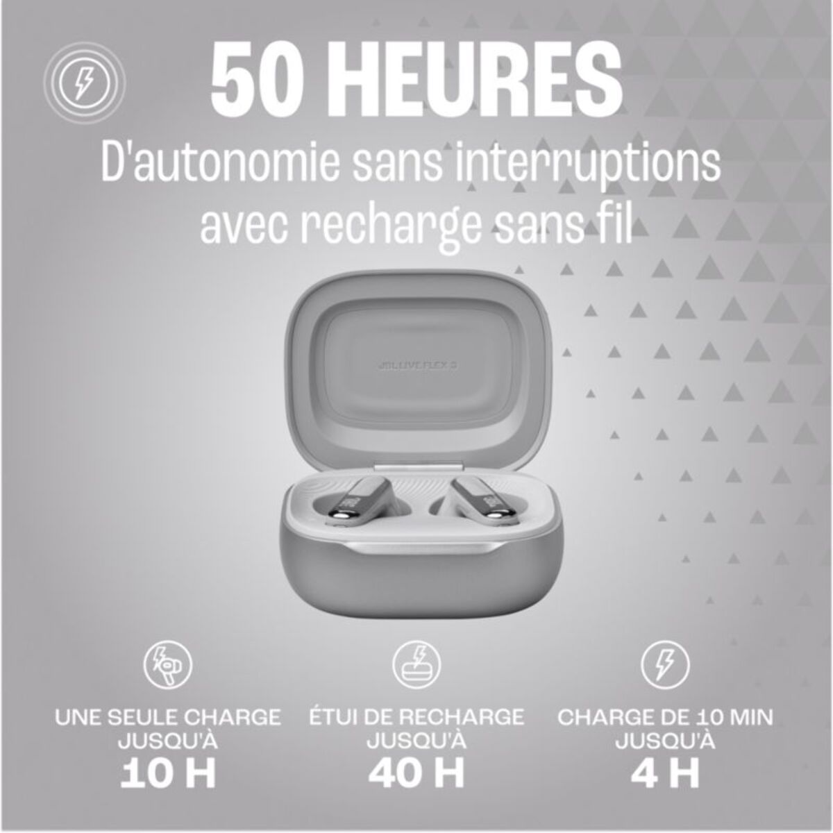 Ecouteurs JBL Live Flex 3 Argent