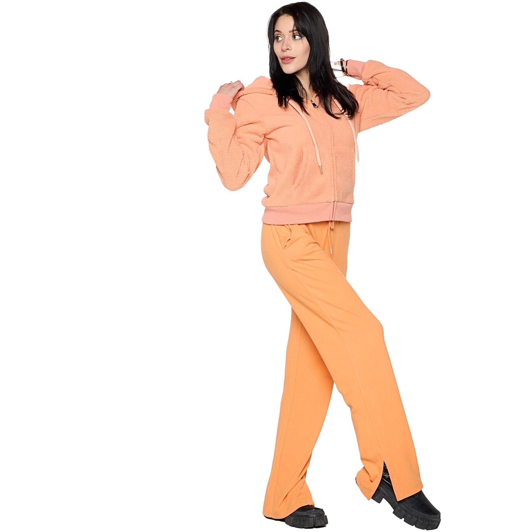 Chaqueta sherpa de mujer de invierno con capucha y cremallera "Relaxed"