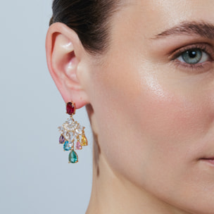 Pendientes Bustsi acabado oro amarillo 18k